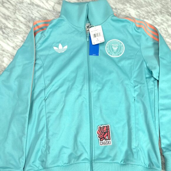 Adidas Originals Aqua MLS Inter Miami CF 24’ Full-Zip Jacket Men’s Large JJ1829 - Picture 1 of 15